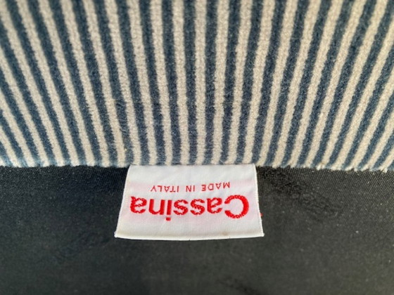 Image 1 of Divano Cassina Maralunga 3 posti, velluto bicolore nero/grigio