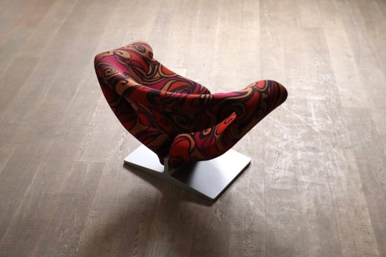 Image 1 of Pierre Paulin Ribbon-stoel in Jack Lenor Larsen Momentum-stof voor Artifort