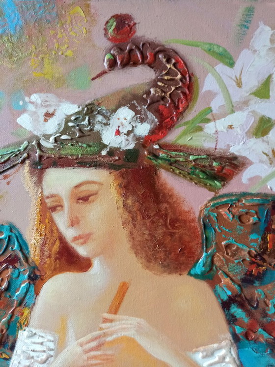 Original Oil Painting Abstract Figurative Girl Nika – Paintings & Drawings, Canvas (photo 5 of 10)