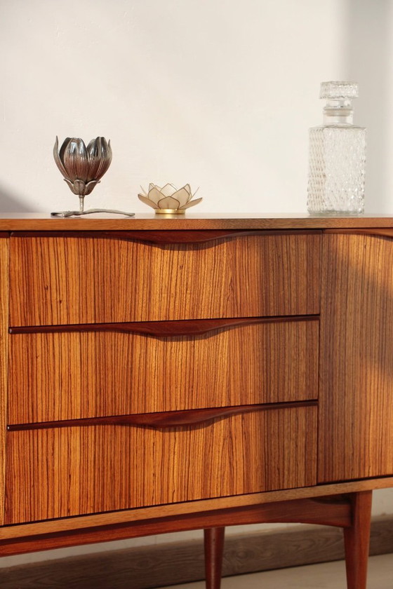 Image 1 of Credenza vintage in teak e zebrano – Elliots of Newbury, anni '60