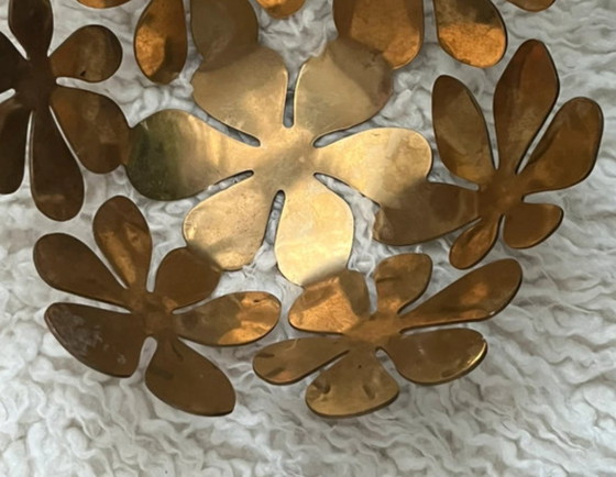Image 1 of IKEA fruit bowl gold color - design by Monika Mulder - 1990s bowl tray