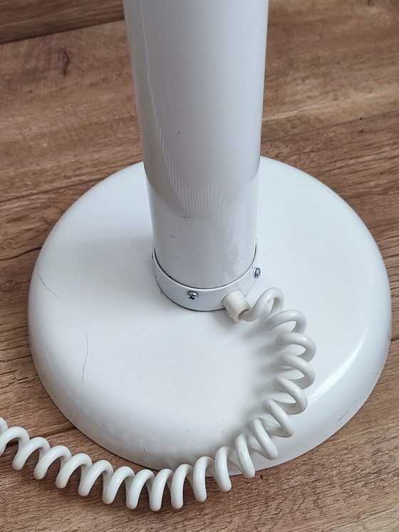 Image 1 of Lampadaire à tubes fluorescents blanc crème années 80