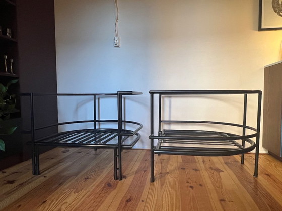 Set di 2 poltrone a cubo vintage in pelle – Stile KEBE / Bauhaus (photo 8 of 13)