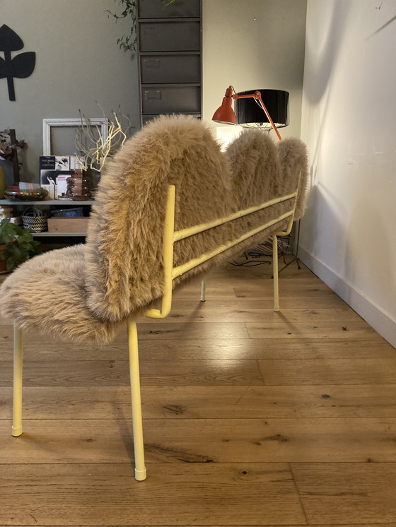 Image 1 of Faux fur bench