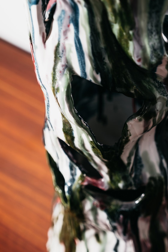 Image 1 of Ernesto Treccani Attr. Ceramic Table/Floor Lamp Modern Design