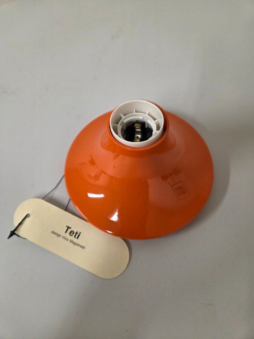 3x Artemide Teti wall/ceiling light orange