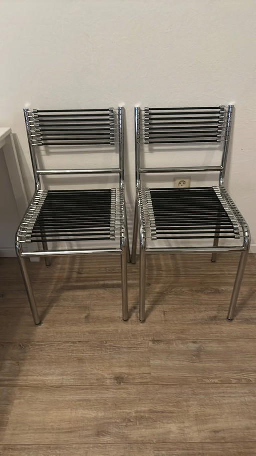 2 sedie da pranzo 'Sandows', René Herbst '70