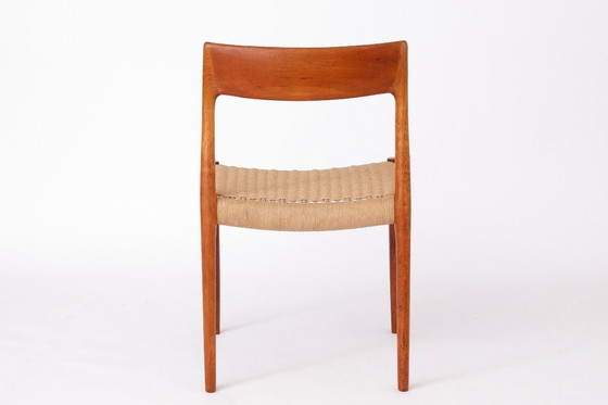 Image 1 of Niels Møller Dining Chair Set (6) – Models 77 & 57, Teak, Danish Cord, Mid-Century Modern, Denmark