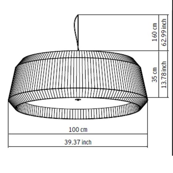 Image 1 of Modoluce Loto Pendelleuchte – 1 m Durchmesser – Perlgrau