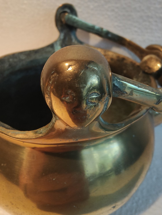 Image 1 of Bronze medieval washbasin, 15th/16th century museum piece
