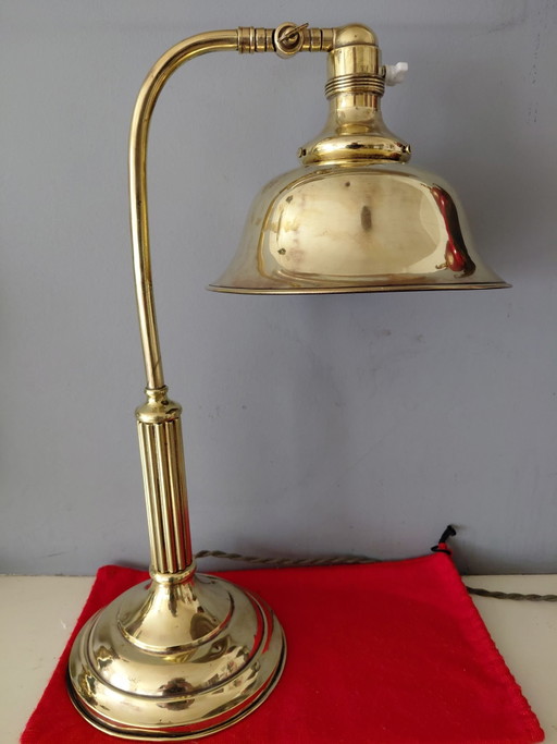 Beautiful Antique Brass Table Lamp / Pharmacist's Lamp – Fully Restored & Unique