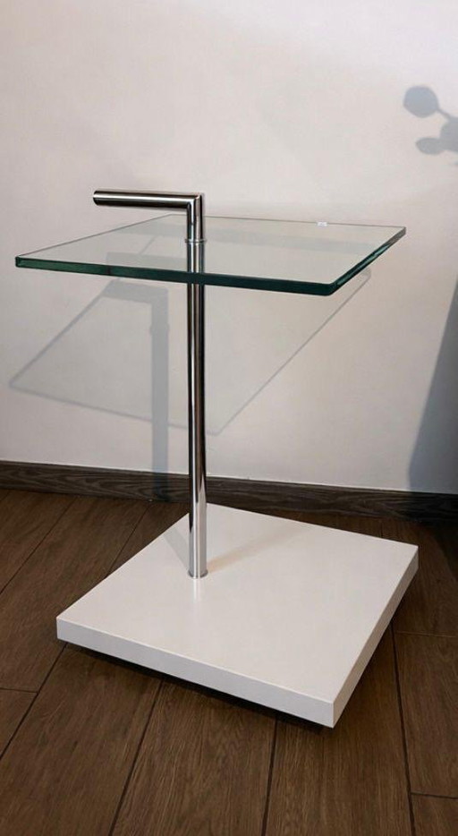 Ronald Schmitt K 838 James Side table – Rolf Krüger – Glass & Chrome