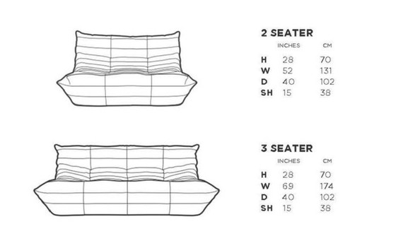 Image 1 of Original Ligne Roset Togo Sofa Set (2010) – 3-Seater & 2-Seater – Alcantara Praline – Excellent Condition