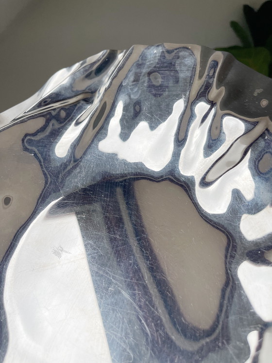 Image 1 of Plateau extra large iconique « Joy n.1 » d'Alessi | 42 cm, acier inoxydable | Icône du design italien