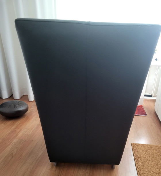 Image 1 of LEOLUX zwart leren fauteuil