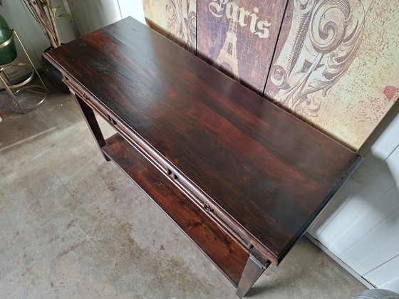 Image 1 of Colonial teak side table, console table, and console, 120x45cm, 77cm high.