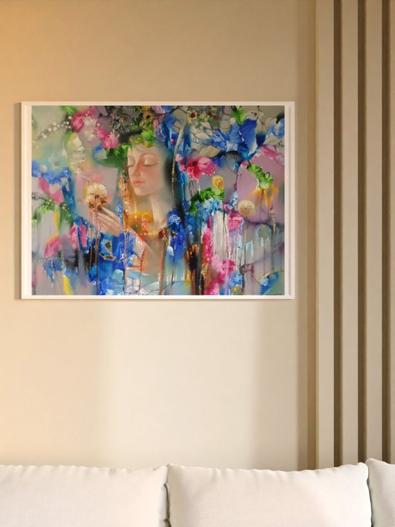 Peinture à l'Huile Originale Abstraite Nature Fleurs Fille Arômes du Printemps – Peintures et dessins, Canvas (photo 2 of 10)