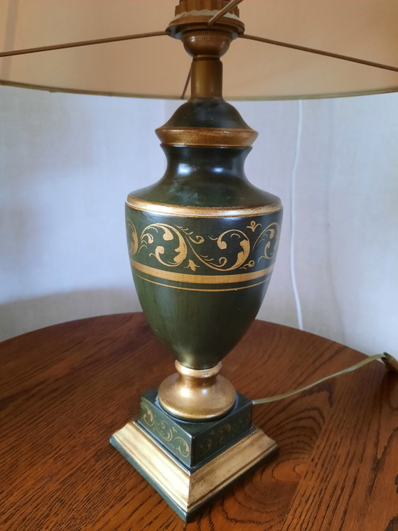 Green Earthenware Kullmann Large Table Lamp – Ceramic, Textile (photo 2 of 5)