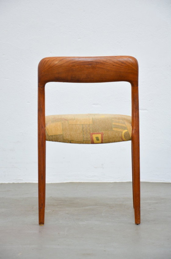 Image 1 of 4x Stoel Model 75 Niels Møller Teak Deense Midcentury Niels Möller