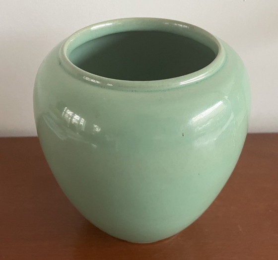 Image 1 of Keramikmanufaktur Südholland – Art-déco-Türkisvase