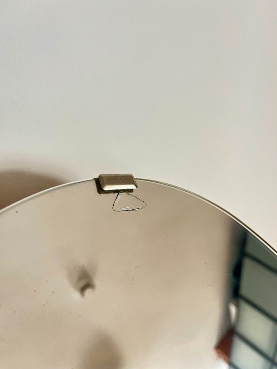 Image 1 of Specchio da tavolo inclinabile vintage degli anni '70 con base e cornice in legno