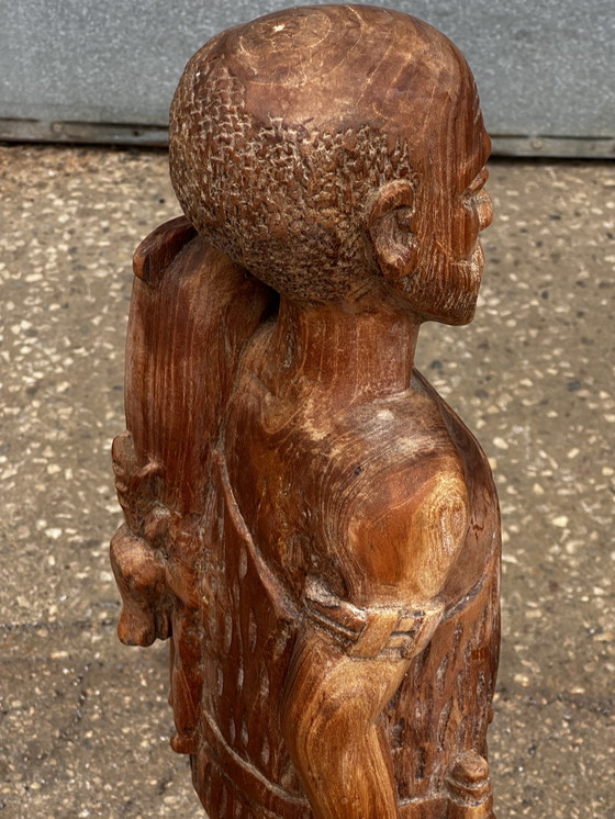Image 1 of Art Africain - Sculpture bois année H 80 cm - 1920-1930 - Homme chasseur