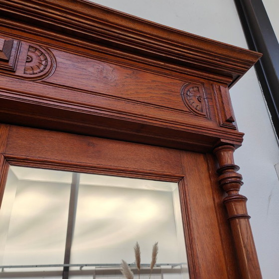 Image 1 of Antieke kledingkast garderobekast spiegelkast demontabel