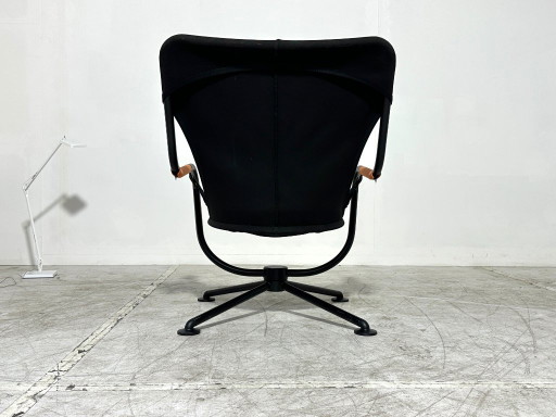 Sillón Vitra Waver - Konstantin Grcic - negro/naranja - sillón giratorio - fuera de producción – fauteuils (photo 2 of 7)