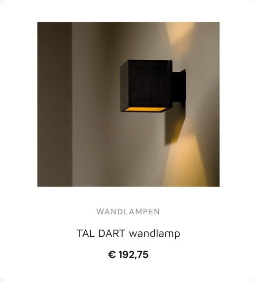3x TAL Wandlamp zwart/goud