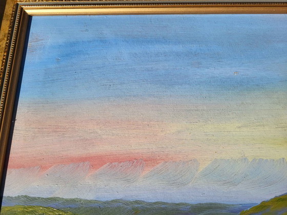 Original Oil Paint, Traditional Painting, Landscape Motive, Himmelbjerget., Paintings & Drawings, Canvas (photo 10 of 11)