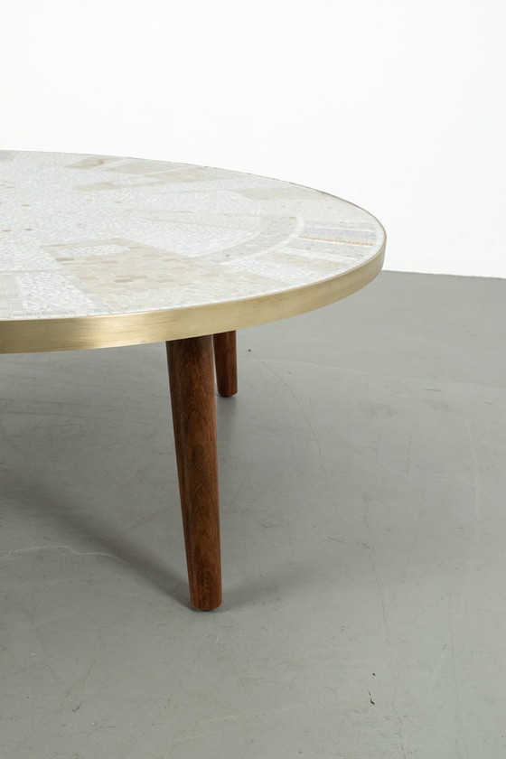 Image 1 of Tavolino da caffè in mosaico di Berthold Müller degli anni Cinquanta