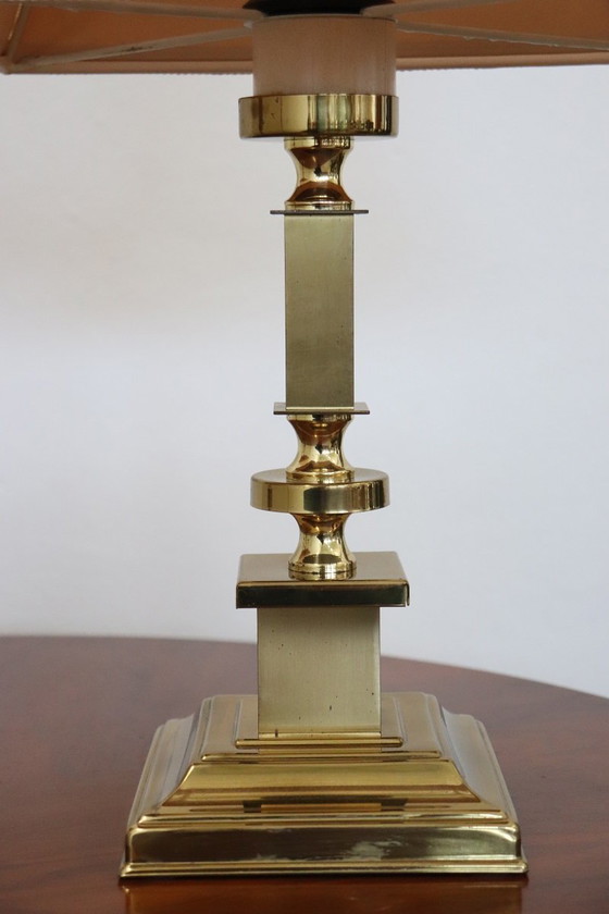 Image 1 of Golden Bedside Table Lamps, Italy 1970s, Set of 2