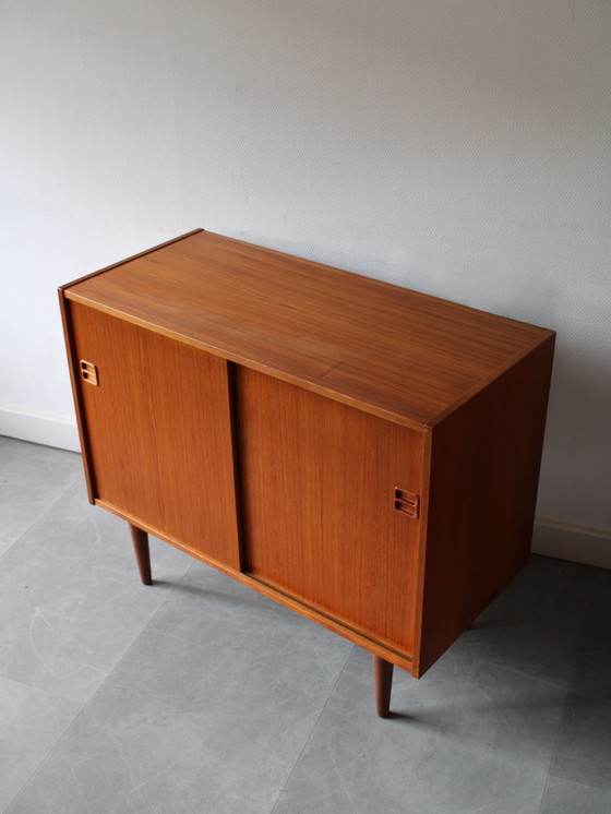 Image 1 of Vintage Danish Teak Sliding Door Wardrobe
