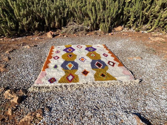 Marokkaans handgemaakt geweven wollen vloerkleed 200cmx300cm – Vloerkleden en tapijten, Wool, Bohemian (photo 4 of 6)