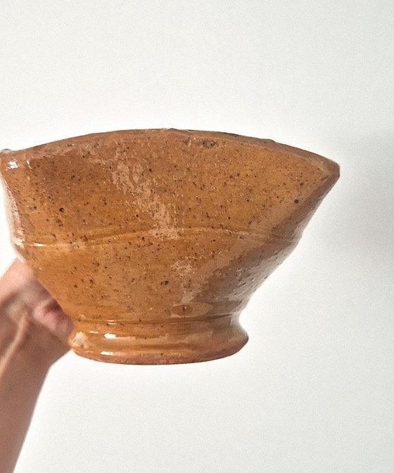 Image 1 of Ciotola per stufa a pedale/testa di fuoco olandese antica – Terracotta smaltata – XVIII secolo