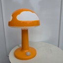 Vintage IKEA Skojig table lamp in orange. Mushroom, Cloud lamp. 1990s