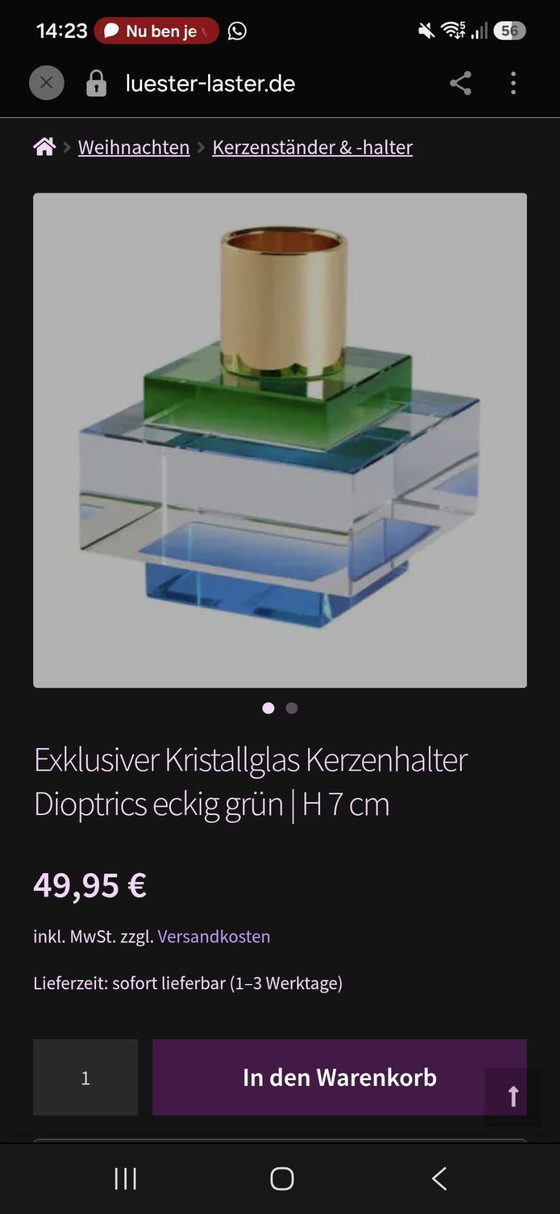 Design of oslo candle holders - crystal glass (photo 3 of 5)