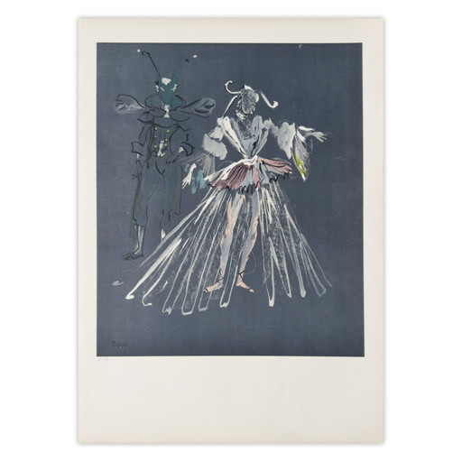 Christian BERARD Danseuse de ballet lithographie 1970