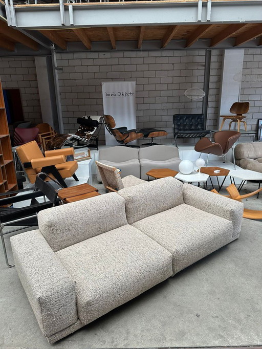 Vitra Soft Sofa 3 posti in bouclé (rivestito)