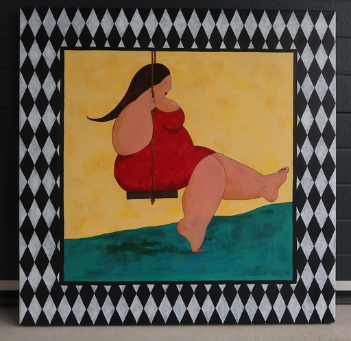 Dame auf Schaukel von Susan Ruiter
