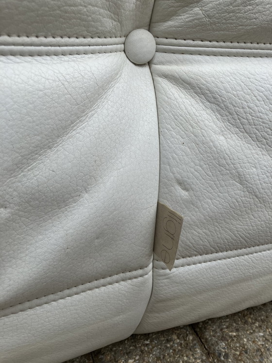 Image 1 of 100% autentico Ligne Roset Togo 1 posto, pelle bianco sporco '87