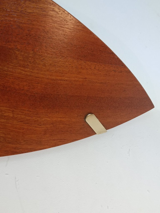 Image 1 of Grandes appliques bois laiton par Declic France 1980s