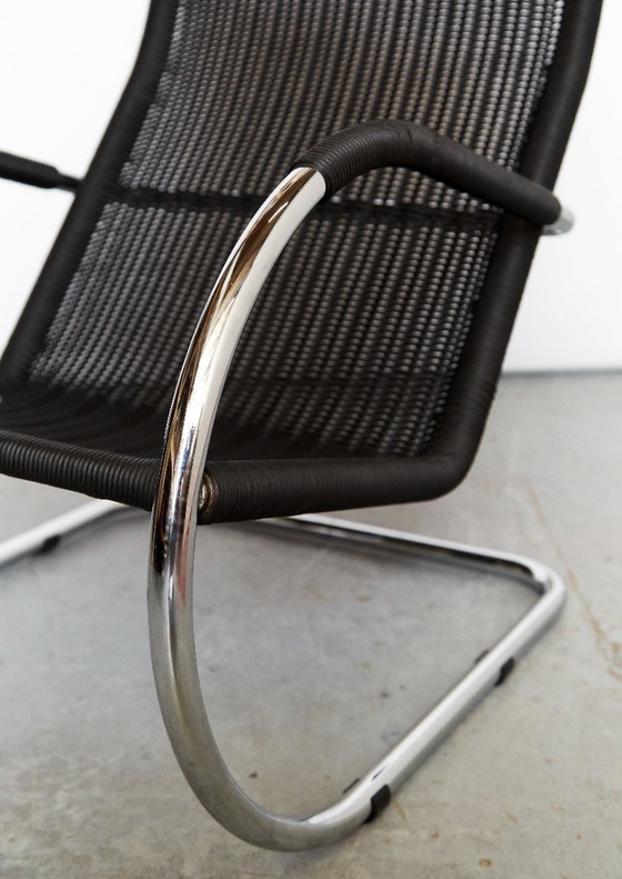 Image 1 of Sedia a sbalzo Anton Lorenz D35 e pouf C35 per Tecta