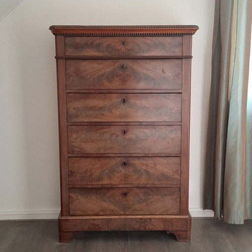 Antieke Antieke Mahoniehouten Chiffonière Of Hoge Ladekast – ladekasten, Wood (photo 2 of 7)