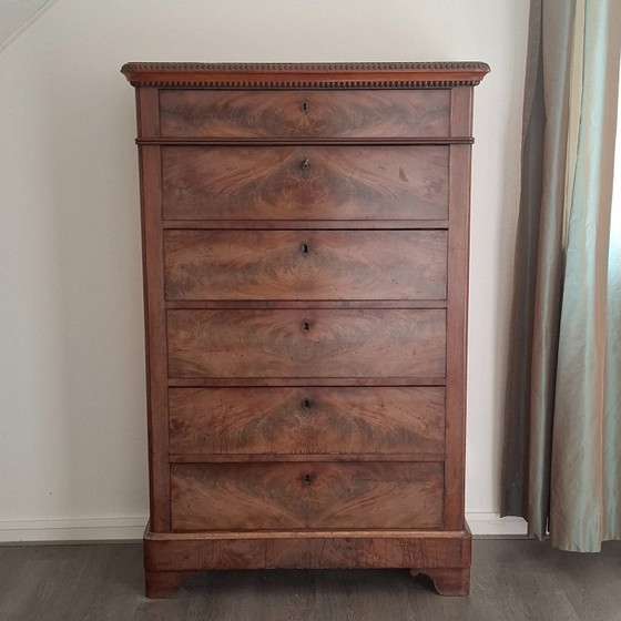Antieke Antieke Mahoniehouten Chiffonière Of Hoge Ladekast – Ladekasten, Wood (photo 2 of 7)