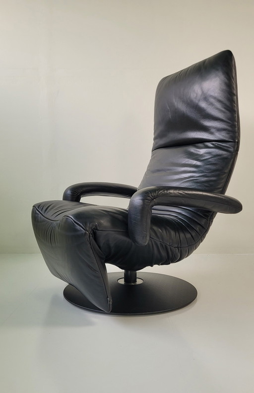  Fauteuil Jori Yoga Relax cuir noir