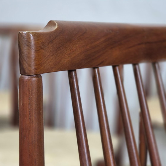 Image 1 of 6 sedie da pranzo danesi vintage degli anni '60 in palissandro, skai