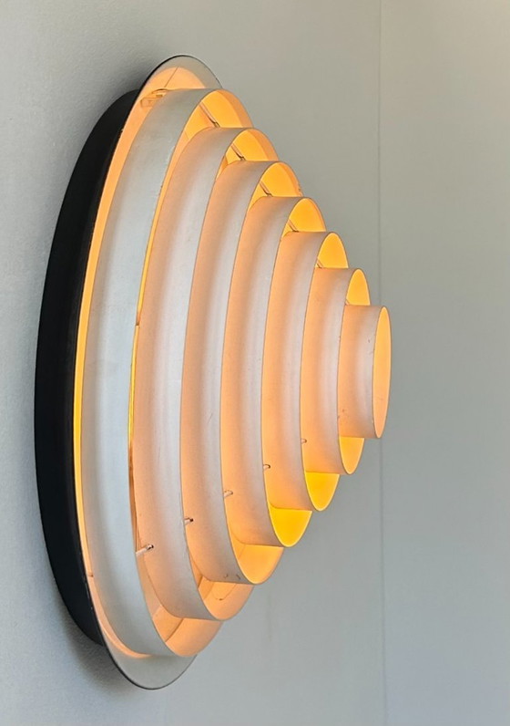 Image 1 of Lampada da parete vintage Falkenbergs, metallo bianco e nero, Svezia 1960