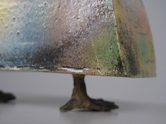 Handgemaakte, sculpturale keramische sieradendoos, Europa, jaren 1980 – Glaskunst, Glass, Ceramic (photo 9 of 11)