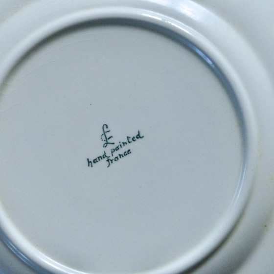 Image 1 of 9 piatti da dessert vintage della collezione Longchamp Nemours dipinti a mano